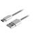 Cablu de incarcare si transfer de date GoGEN USB / USB-C, 1 m, impletitura textila, argintiu - - Roveli
