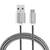 Cablu de incarcare si transfer de date GoGEN USB / USB-C, 1 m, impletitura textila, argintiu - 2- Roveli