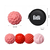 Set 4 bile magnetice senzoriale, antistres, diverse texturi, roz - 7- Roveli