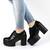 ​Pantofi de dama cu platforma inalta si toc gros A10068-BLACK, Culoare (12): Negru, Marime (12): 38* - - Roveli