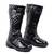 Cizme inalte , captusite , pentru copii , decorate cu brosa argintie  3131-NEGRU/2, Marime (12): 33 - 2- Roveli