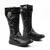 Cizme inalte , imblanite , pentru copii , decorate cu brosa argintie  3131-NEGRU/3, Marime (12): 33 - 2- Roveli