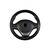 Husa volan cu ac si ata  imitatie piele si carbon , marime M, culoare Negru  Cod: WK-1012 - - Roveli