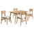 Set de sufragerie 1+4, stejar natural/bej, FALEN - - Roveli