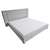 Pat cu gratar, 180x200, tesatura gri inchis Velvet, BRIANA - - Roveli