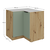 Dulapior inferior de colt, aquamarine/stejar artisan, ARSANY 90x90 DN 2F BB - 3- Roveli