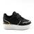 ​Pantofi sport pentru copii, cu talpa groasa H163-BLACK, Culoare (12): Negru + Gold, Marime (12): 27 - 3- Roveli