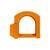 Protectie carlig sferic remorca portocalie cu suport stecher 5.5 mm Cod: SDE-02 - 3- Roveli