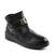 Ghete imblanite de dama , cu catarama decorativa Q22-BLACK, Culoare (12): Negru, Marime (12): 36 - - Roveli