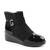 Ghete imblanite de dama , cu catarama decorativa 1739-5-BLACK, Culoare (12): Negru, Marime (12): 38* - - Roveli