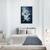 Tablou canvas - Apa si Aer, Fata, Sub Apa, Rochie, Albastru, Model, Femeie, 60 x 90 cm - 3- Roveli