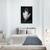 Tablou canvas - Lacul Lebedelor, Portret, Lacul Lebedelor, Inger, Rochie, Moda, Alb-Negru, 80 x 120 cm - 3- Roveli
