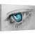 Tablou canvas - Muzica in Ochii Ei, Ochi, Muzica, Reflectie, Albastru, Macro, Turcoaz, 40 x 60 cm - - Roveli