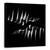 Tablou canvas - Puteri, Fata, Fete, Zebra, Dungi, Linii, Intunecos, 60 x 60 cm - - Roveli