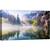 Tablou canvas - Dimineata Calma, Panorama, Verde, Ceata, Abur, Ceata, Apa, 50 x 100 cm - - Roveli
