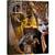 Tablou canvas - Hranire, Masca, sapca, Pasare, soim, Fata, Cusca, 75 x 100 cm - - Roveli