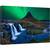 Tablou canvas - Kirkjufell Sub Un Cer Verde Boreal, Islanda, Grundarfjordur, Aurora, Cascada, Peisaj, 40 x 60 cm - - Roveli