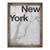 Tablou inramat - Florent Bodart - Harta minimala din New York, 60 x 80 cm - - Roveli