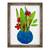 Tablou inramat - Sarah Thompson-Engels - Castron cu frunze si flori, 60 x 80 cm - - Roveli