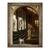 Tablou inramat - Samuel van Hoogstraten - Vizualizare in perspectiva cu o femeie care citeste o scrisoare, 60 x 80 cm - - Roveli