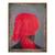 Tablou inramat - Lincoln Seligman - Turban rosu pe gri, 60 x 80 cm - - Roveli
