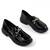 Mocasini de dama , comozi si usori , cu accesoriu auriu D4-1-BLACK, Culoare (12): Negru, Marime (12): 37* - 2- Roveli