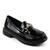 Mocasini de dama , comozi si usori , cu accesoriu auriu D4-1-BLACK, Culoare (12): Negru, Marime (12): 40* - - Roveli