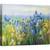 Tablou Canvas - Flori galbene si albastre, natura, camp, Marime: 50 x 70 cm - - Roveli