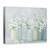Tablou canvas - Flori, Alb, Vaze, Pictura, Viata, Marime: 50 x 70 cm - - Roveli