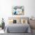Tablou canvas - Flori, Albastru, Alb, Gradina, Pictura, Marime: 60 x 80 cm - 3- Roveli