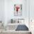 Tablou Canvas - Oameni, Femeie, Rochie Rosie, Ploaie, Pictura, Marime: 60 x 90 cm - 4- Roveli