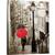 Tablou Canvas - Plimbare in Paris II, Umbrela, Strada, Case, Cladiri, Franta, Marime: 40 x 50 cm - - Roveli
