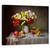 Tablou Canvas - Natura Moarta, Buchet, Floare, Flori, Pere, Struguri, Marime: 40 x 50 cm - - Roveli