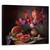 Tablou Canvas - Natura Moarta, Pepene Galben, Fructe, Mar, Vaza, Flori, Vara, Marime: 40 x 50 cm - - Roveli