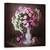 Tablou Canvas - Un Buchet De Crizanteme, Roz, Vaza, Cana, Ceai, Cafea, Marime: 60 x 60 cm - - Roveli