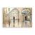 Tablou Canvas - Franta, Paris, Turnul Eiffel, Oras, Cladiri, Oameni, Umbrela, Pictura, Marime: 60 x 90 cm - - Roveli