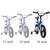 Bicicleta pentru copii 5-8 ani HappyCycles KidsCare, roti 16 inch, cu roti ajutatoare si frane pe disc, albastru - 7- Roveli