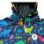 Salopeta pentru copii din material softshell Kidscare, cu protectie la vant si ploaie cu imprimeu Dinozauri navy - 3- Roveli