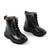 Ghete imblanite pentru fetite , lacuite 1601-1-BLACK, Culoare (12): Negru, Marime (12): 28 - 2- Roveli