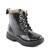 Ghete imblanite pentru fetite , lacuite 1601-1-BLACK, Culoare (12): Negru, Marime (12): 27 - - Roveli