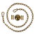 Scaun suspendat, transparent/ auriu/ alb, BUBBLE TIP 1 - 28- Roveli