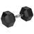 GANTERA DUMBBELL HEX FONTA CAUCIUCATA 17.5KG REBEL ACTI - - Roveli