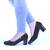 Pantofi de dama eleganti cu toc mediu gros din lac H-27-BLACK​, Marime (12): 36 - - Roveli