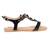 Sandale dama comode cu accesorii negre LM220-BLACK, Culoare (12): Negru, Crem, Marime (12): 40 - - Roveli