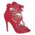 Sandale dama rosii cu siret si model decupat LBS2738-R, Culoare (12): Rosu, Marime (12): 40 - - Roveli
