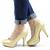 Pantofi eleganti de dama cu platforma,toc inalt si varf rotunjit A8-6-GOLD, Marime (12): 35 - - Roveli