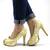 Pantofi eleganti cu platforma de dama ,decupati in varf cu dantela si insertii aurii A20-6-GOLD, Marime (12): 37 - - Roveli