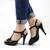 ​Sandale de dama elegante cu platforma ascunsa si toc inalt subtire A8855-BLACK, Marime (12): 37 - - Roveli