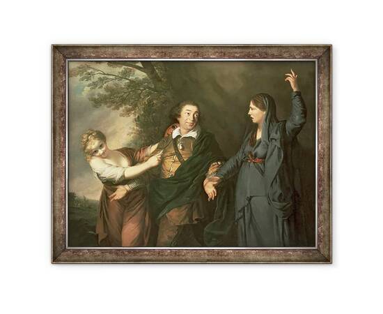 Roveli - Tablou inramat - Joshua Reynolds - David Garrick 1717-79 intre muzele tragediei si comediei-