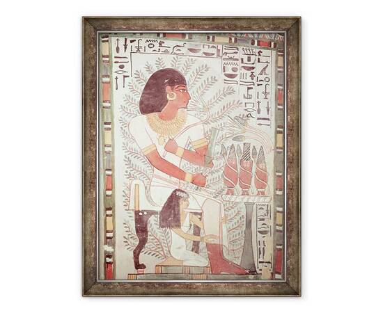 Roveli - Tablou inramat - Egyptian 18th Dynasty - Sennefer s-a asezat impreuna cu sotia sa, Meryt, din mormantul lui Sennefer.-